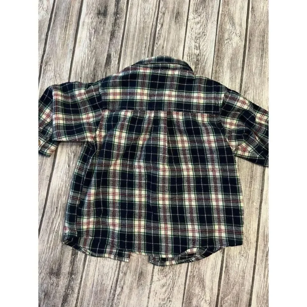 Boys Oshkosh flannel size 18‎ months long sleeve